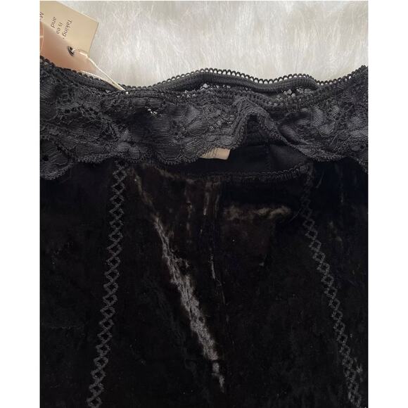 We are HAH I can xxxplain Pants Legging Velvet Lace Black Hi Waist Size XS - NWT - Picture 7 of 12